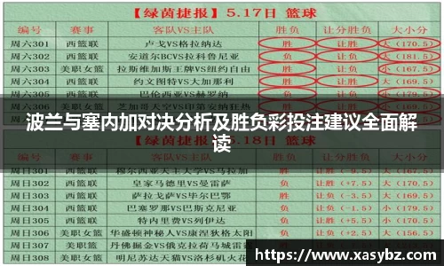 波兰与塞内加对决分析及胜负彩投注建议全面解读